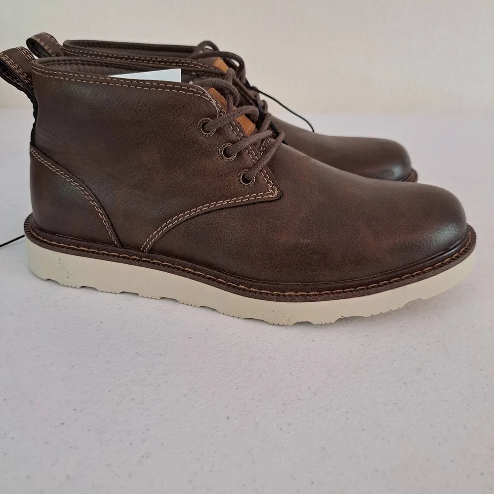 Buffalo Metcalf Chukka Boots Mens 8 Brown New Memory Foam Wedge Sole 1243-609